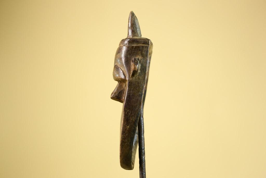 Dan Horned Mask | Hand Carved African Tribal Wood Mask-G6223