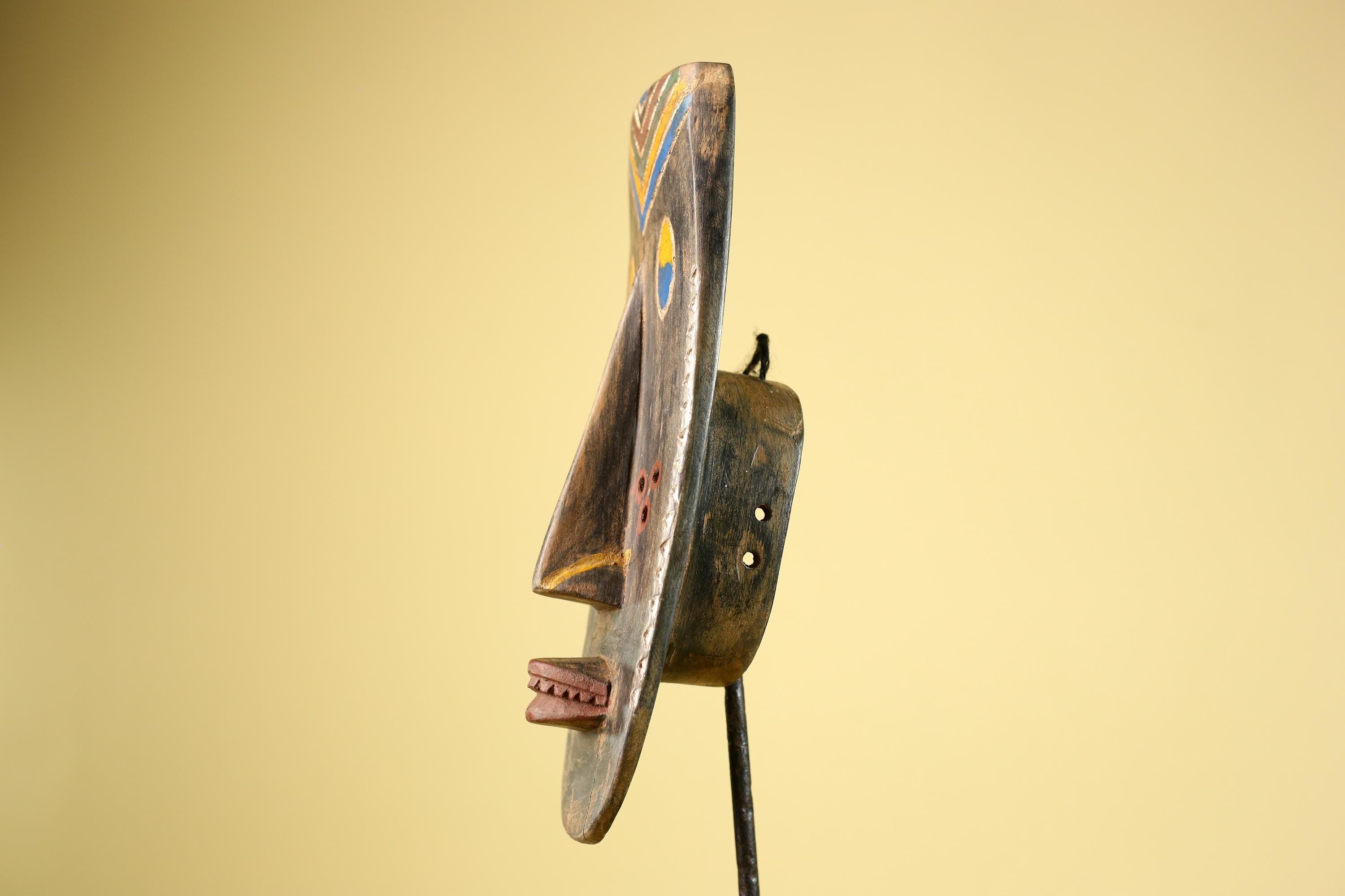African Grebo Plank Mask from Liberia |  Vintage Tribal Wood Carving Decor-G6224
