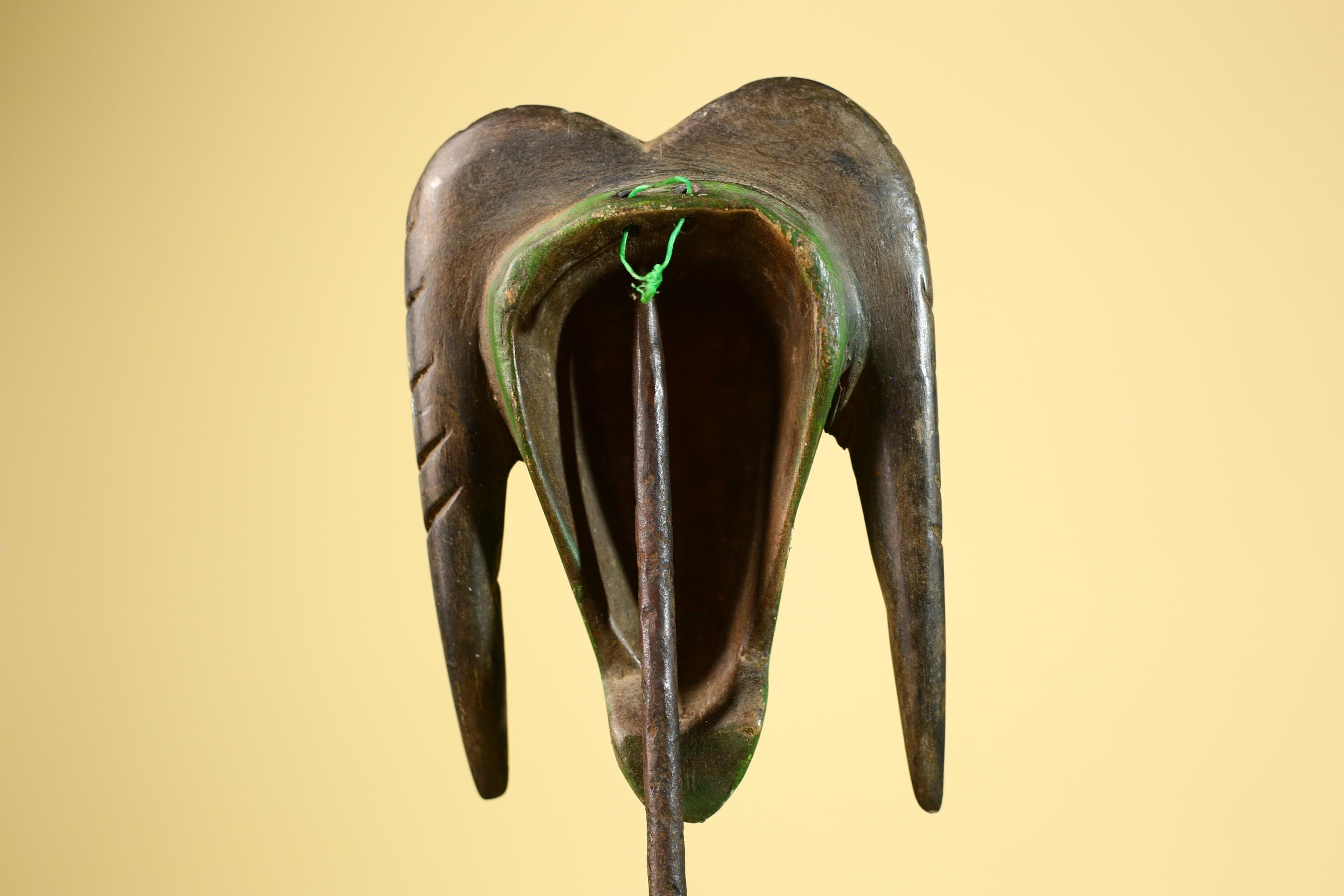 African Antelope Mask- Hand Carved Wooden Tribal Art Wall Decor-G6225