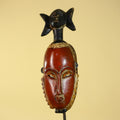 African Mask Baule Style Wooden Tribal Wall Art Vintage African Art-G6131