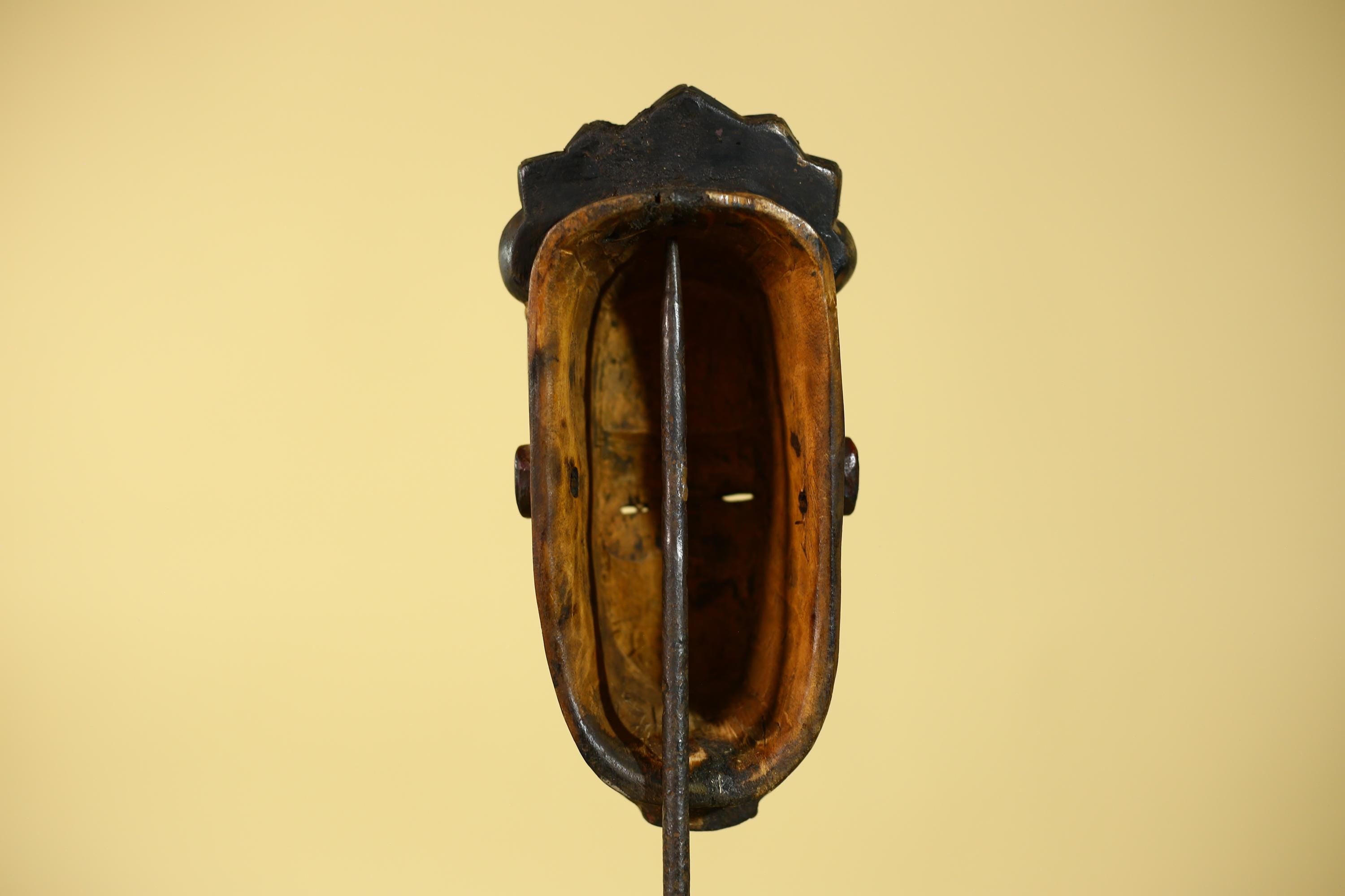 Handmade Baule African Mask : Hand Carved Wood Tribal Wall Art Decor-G6135