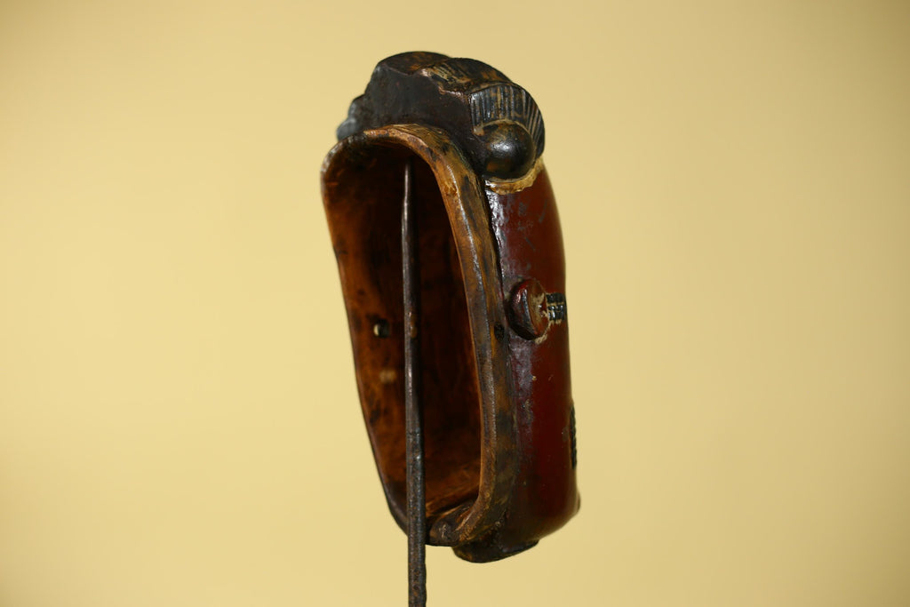 Handmade Baule African Mask : Hand Carved Wood Tribal Wall Art Decor-G6135