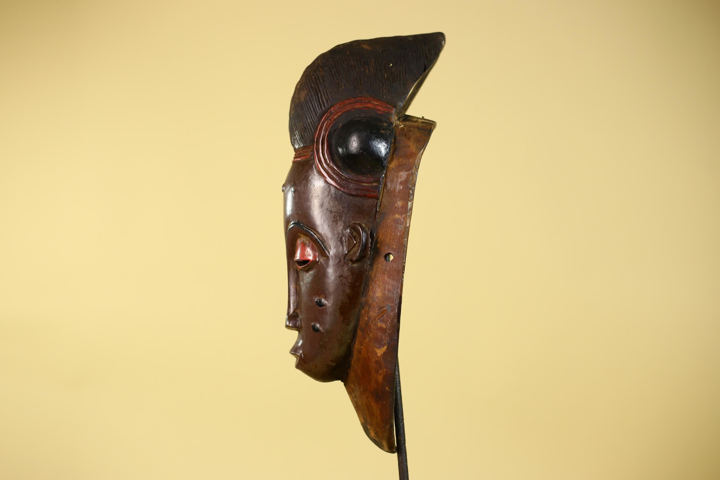 Baule African Mask Vintage Wooden Tribal Art African Wall Decor-G6143