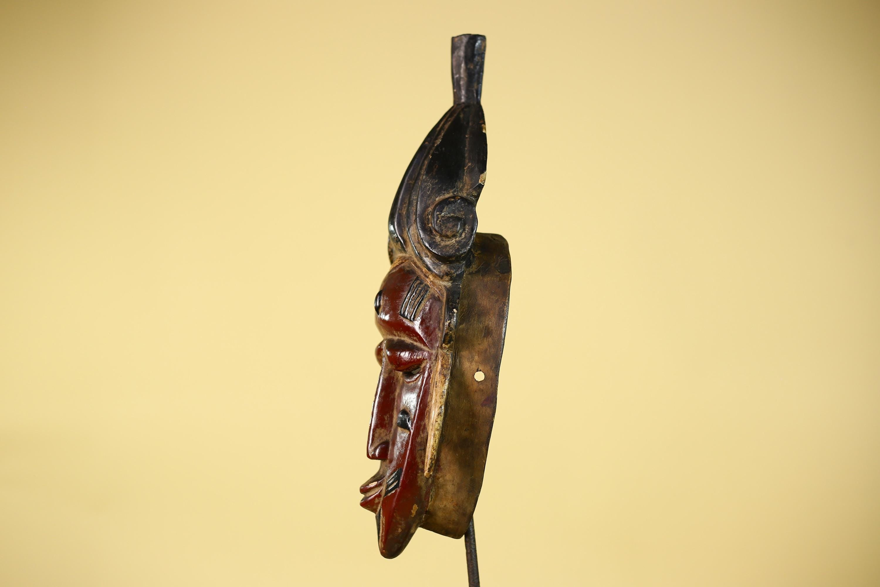 Baule African Mask Vintage Wooden Tribal Art African Wall Decor-G6144