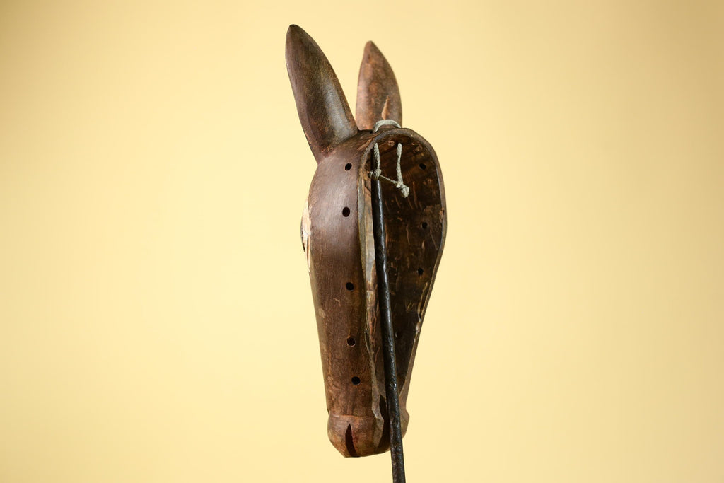 African Antelope Mask – Hand Carved Tribal Wood Wall Art-G6229