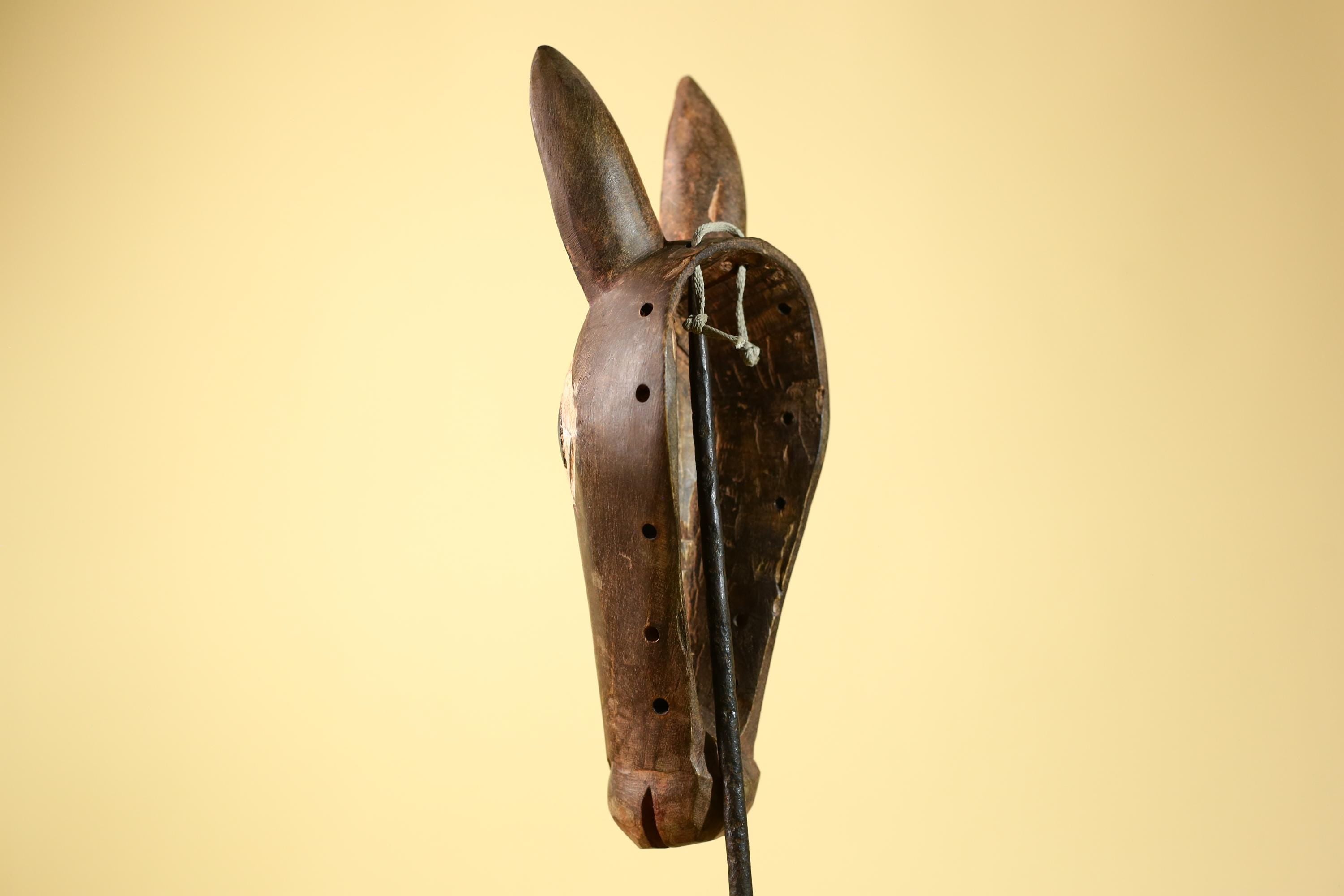 African Antelope Mask – Hand Carved Tribal Wood Wall Art-G6229