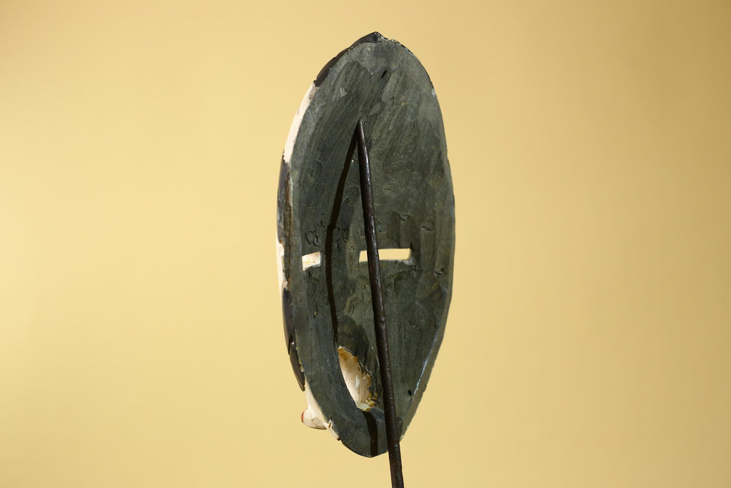African Plank Ritual Mask- Hand Painted Wood Tribal Wall Art-G6238