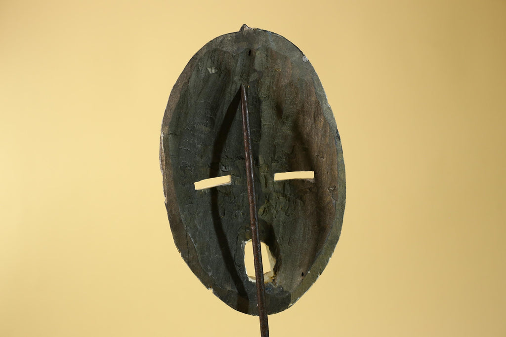 African Plank Ritual Mask- Hand Painted Wood Tribal Wall Art-G6238