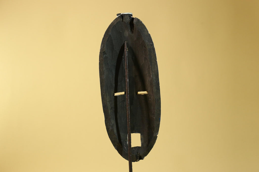 African Tribal Wooden Mask- Polychrome Central African Ceremonial Art-G6239