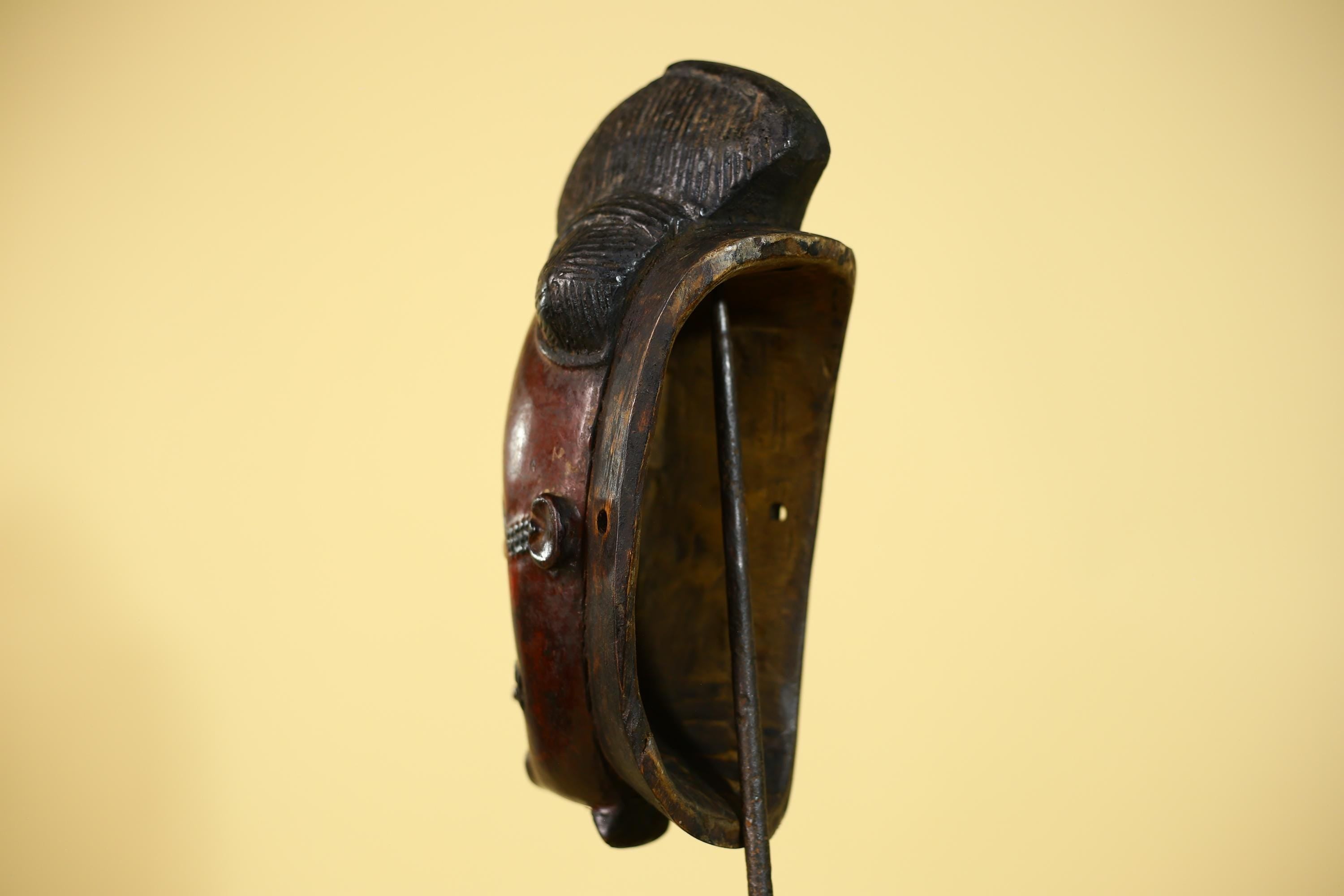 African Mask Wooden Baule Tribal Wall Art- Handmade African Sculpture-G6154