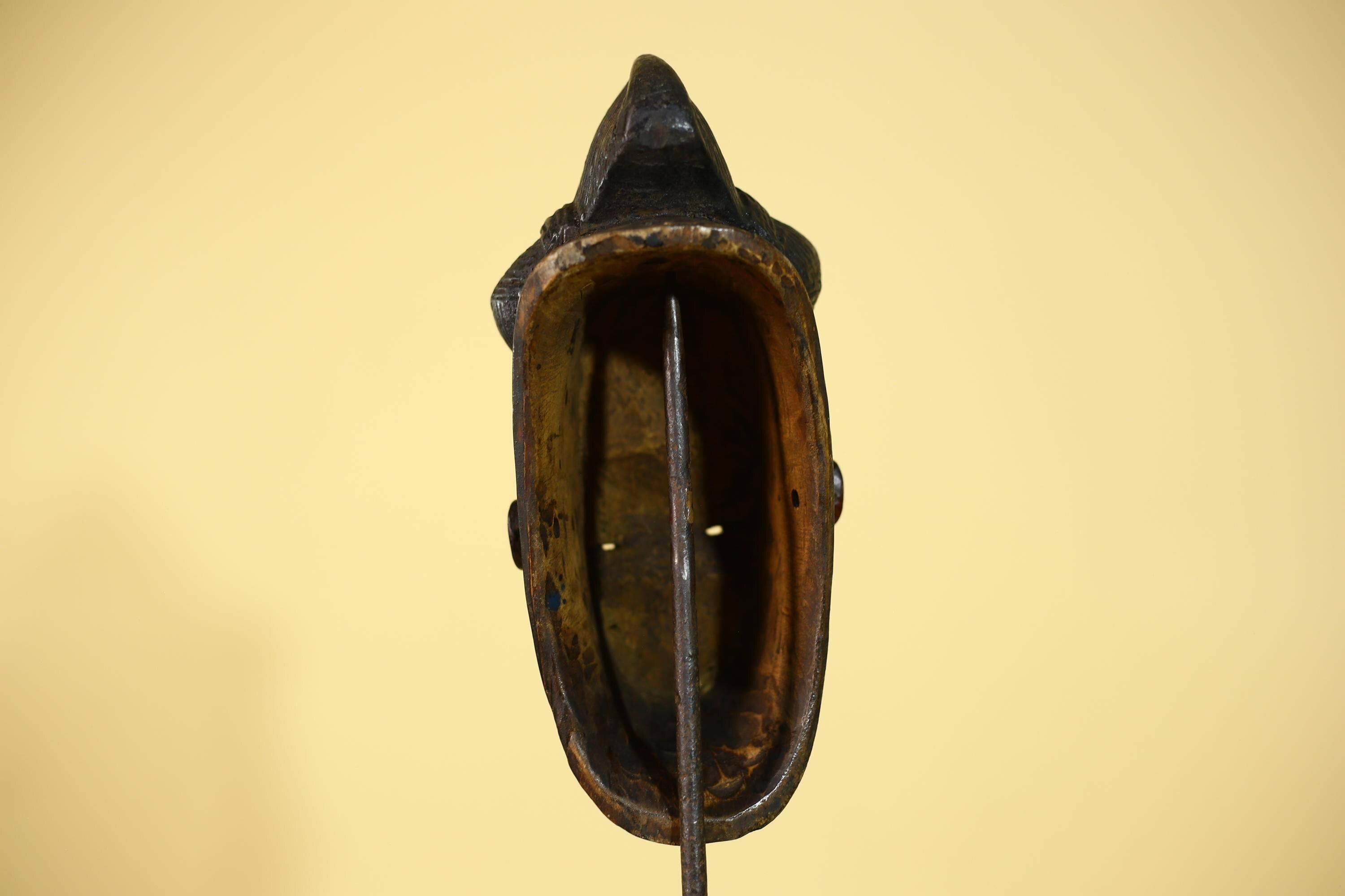 African Mask Wooden Baule Tribal Wall Art- Handmade African Sculpture-G6154