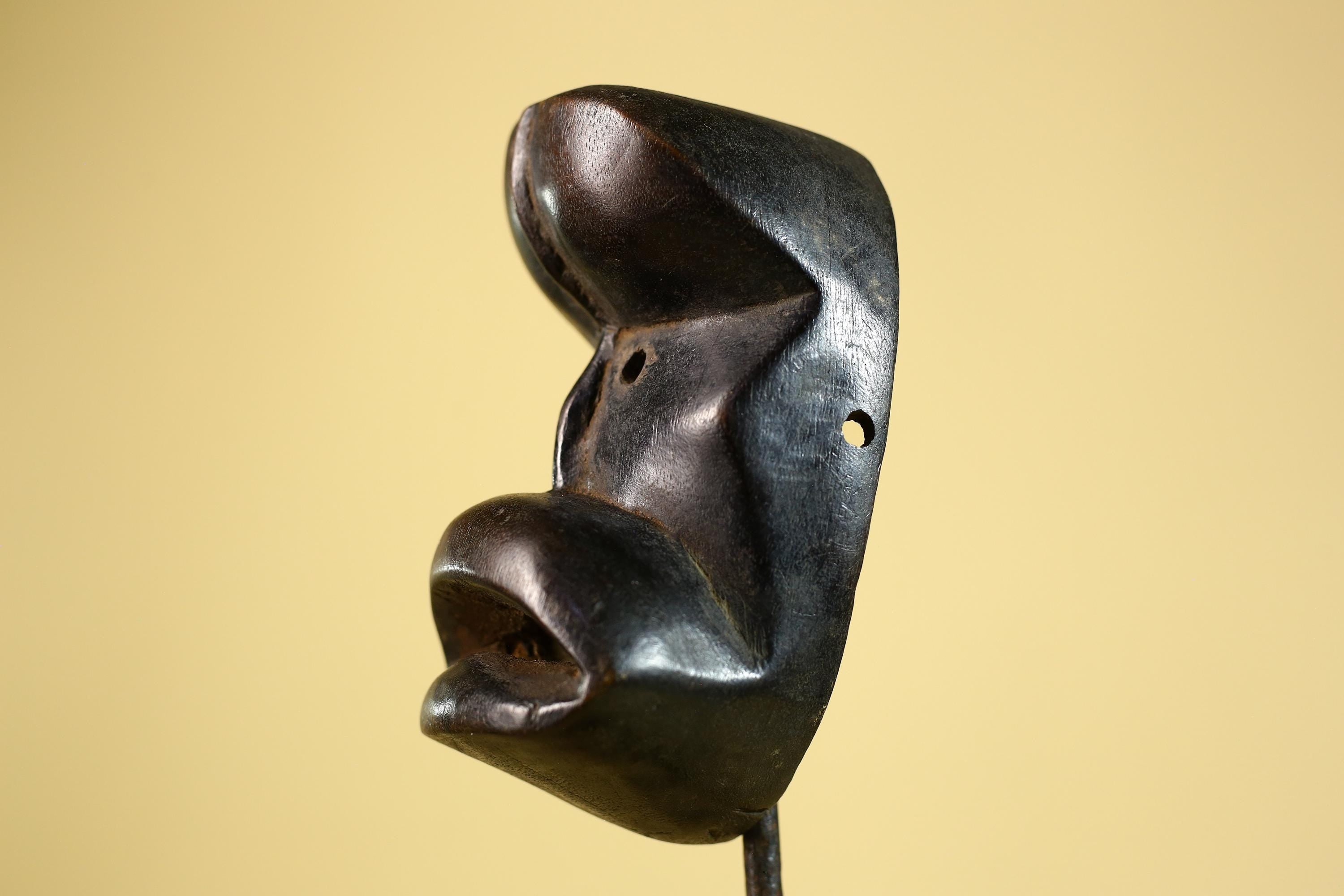 Dan Mask African Tribal Art – Hand Carved Wooden Face Mask from Liberia-G6243