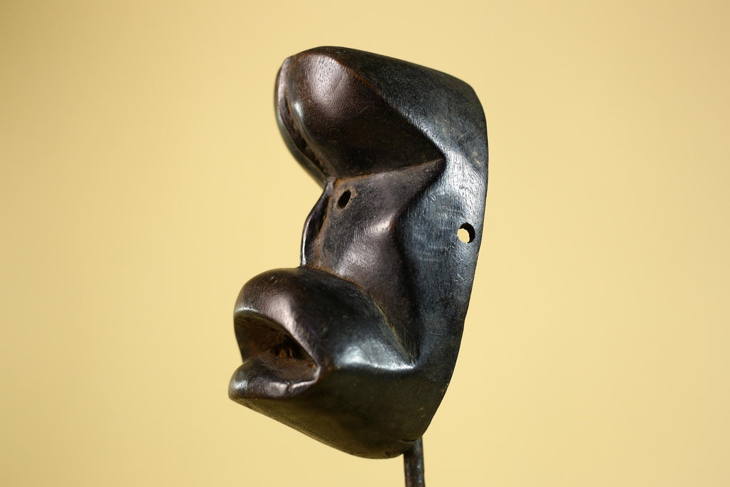 Dan Mask African Tribal Art – Hand Carved Wooden Face Mask from Liberia-G6243