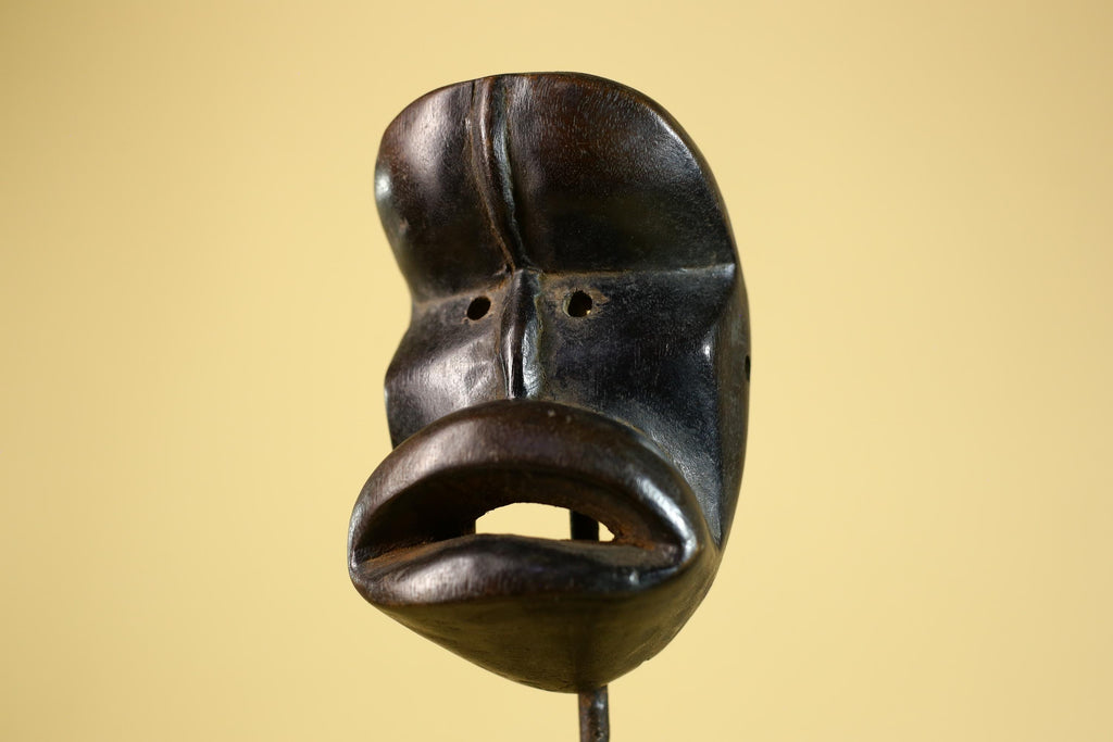 Dan Mask African Tribal Art – Hand Carved Wooden Face Mask from Liberia-G6243