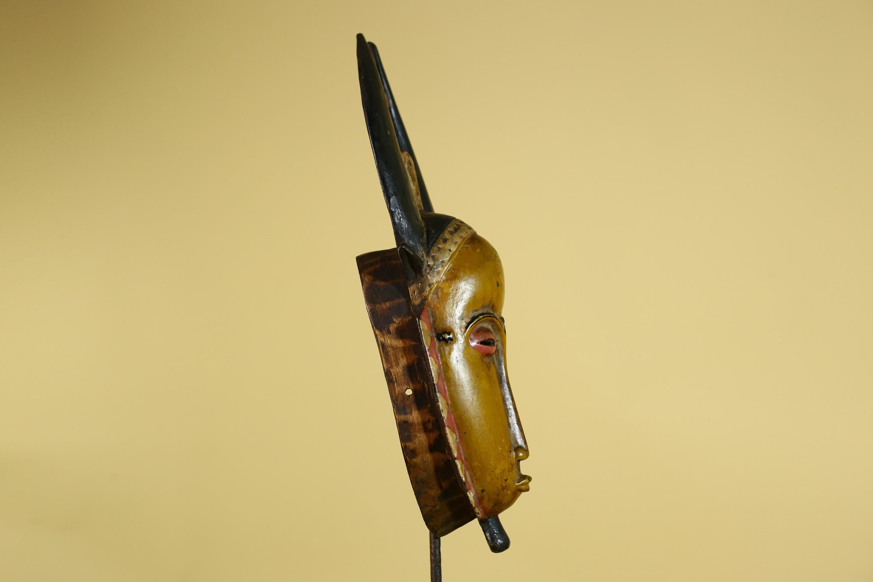Baule African Mask Wooden Tribal Wall Art- Vintage African Art-G6158