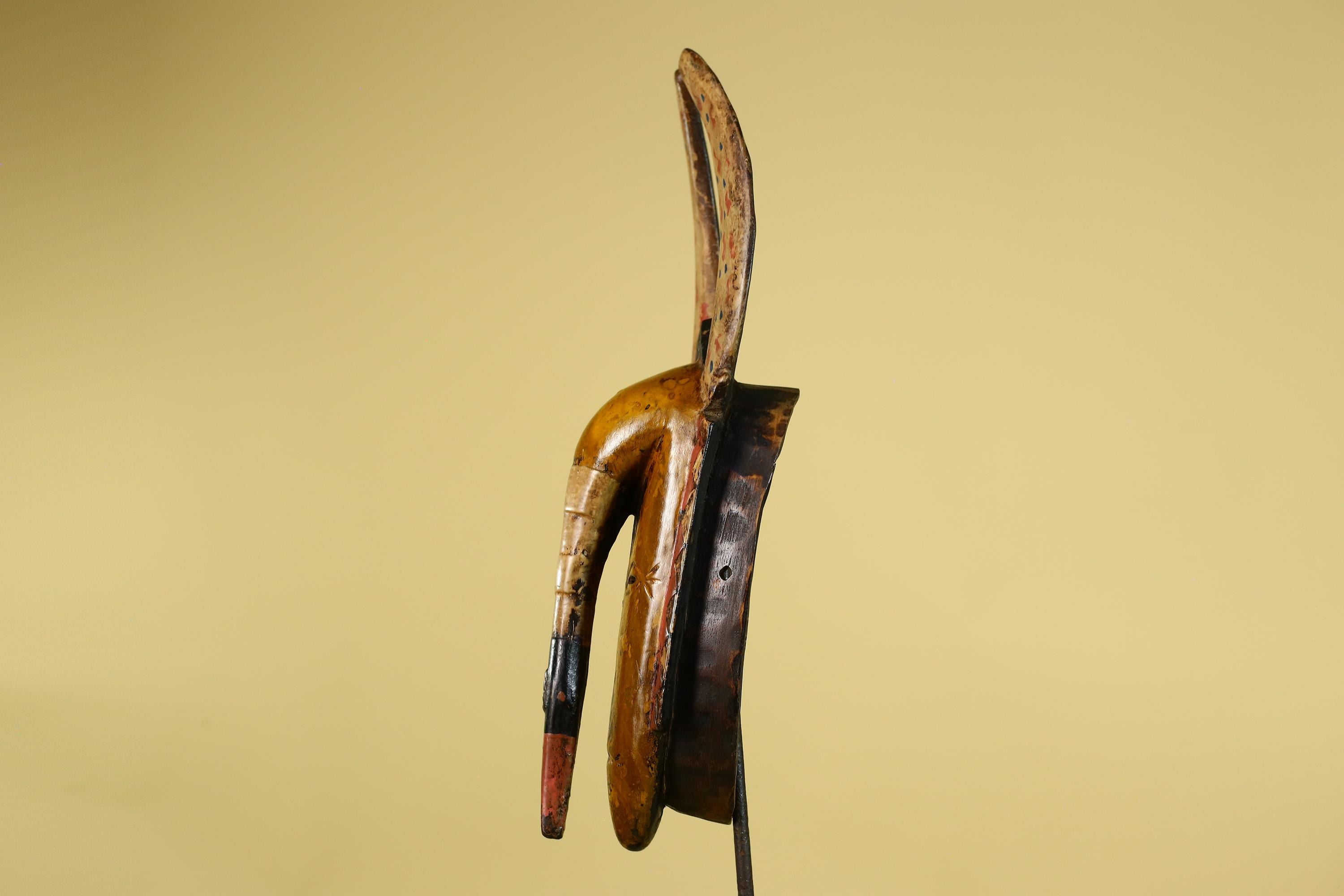 Baule African Mask Wooden Tribal Wall Art Vintage African Art-G6159