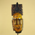 African Wooden Mask with Tall Crest – Baule Tribal Wall Art-G6161
