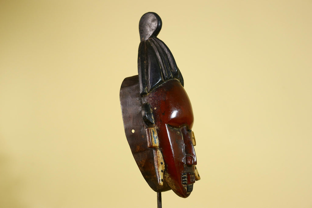African Wooden Baule Mask – Tribal Wall Art, Côte d’Ivoire Tribal Art-G6163