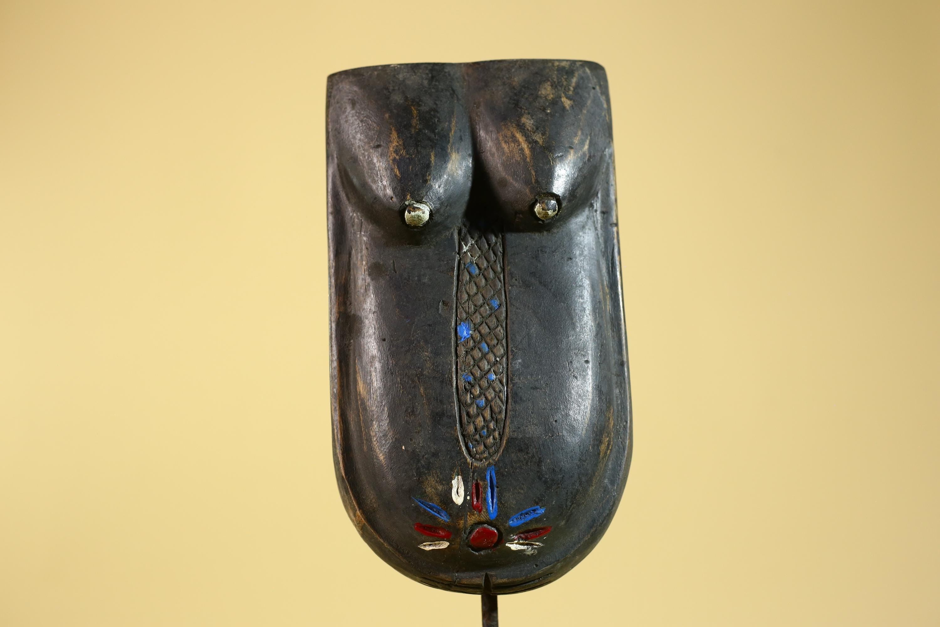African Torso Mask Hand Carved Wood Tribal Vintage African Art Decor-G6250