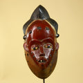 Large Baule African Mask, Hand Carved Wooden Tribal Wall Art-G6175