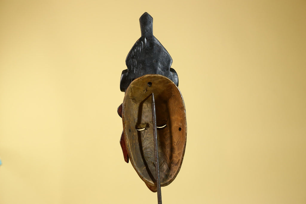 African Mask Baule Style Wooden Tribal Wall Art Handmade-G6176