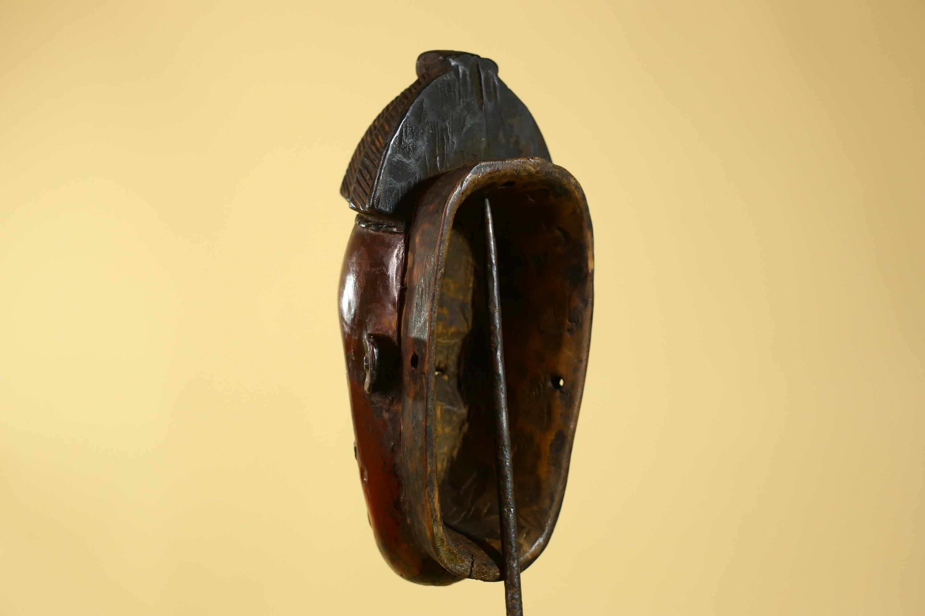 African Mask Baule Style- Wooden Tribal Wall Art Handmade-G6177
