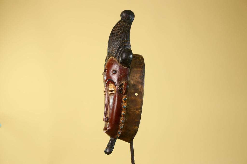 Guro African Mask- Hand Carved Wooden Tribal Wall Art-G6179
