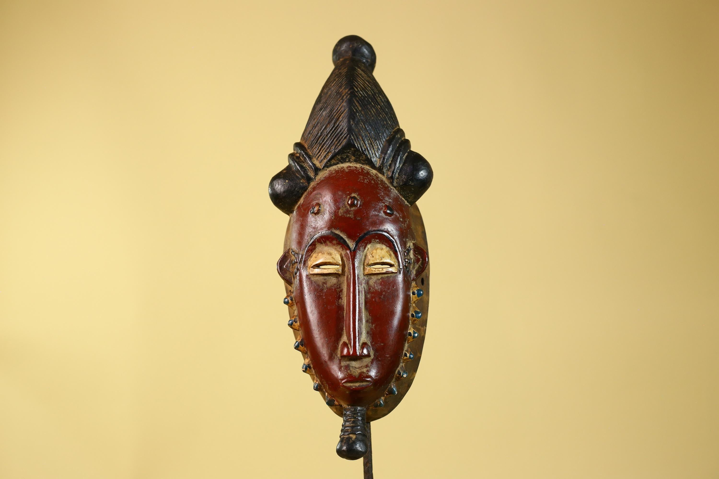 Guro African Mask- Hand Carved Wooden Tribal Wall Art-G6179