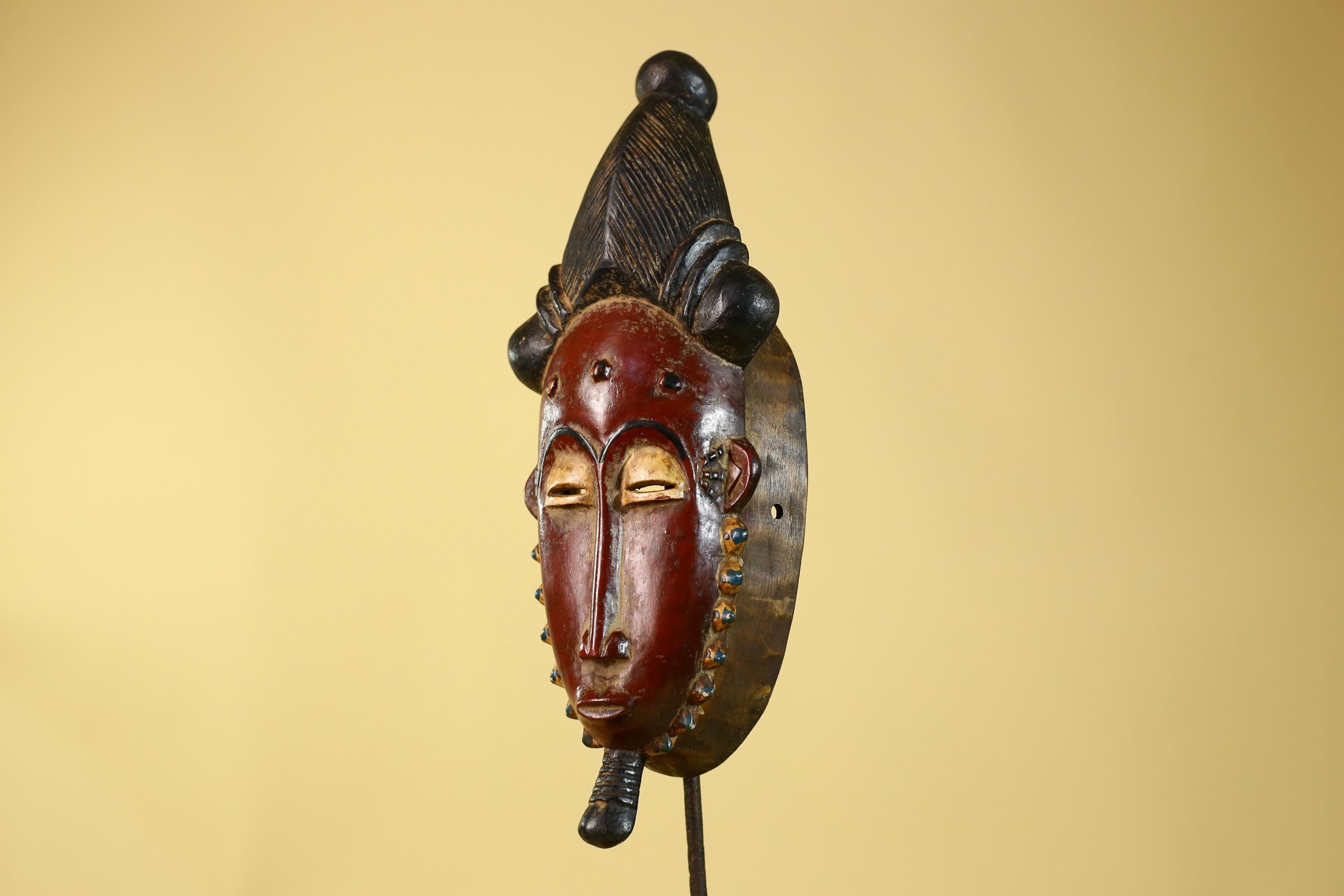 Guro African Mask- Hand Carved Wooden Tribal Wall Art-G6179