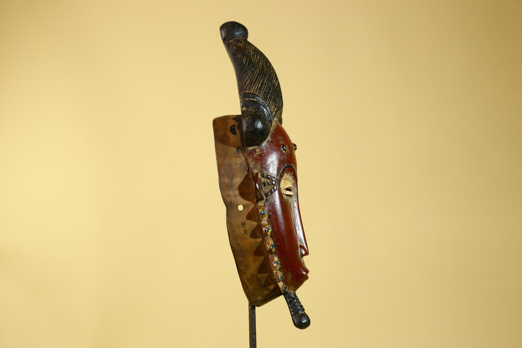 Guro African Mask- Hand Carved Wooden Tribal Wall Art-G6179