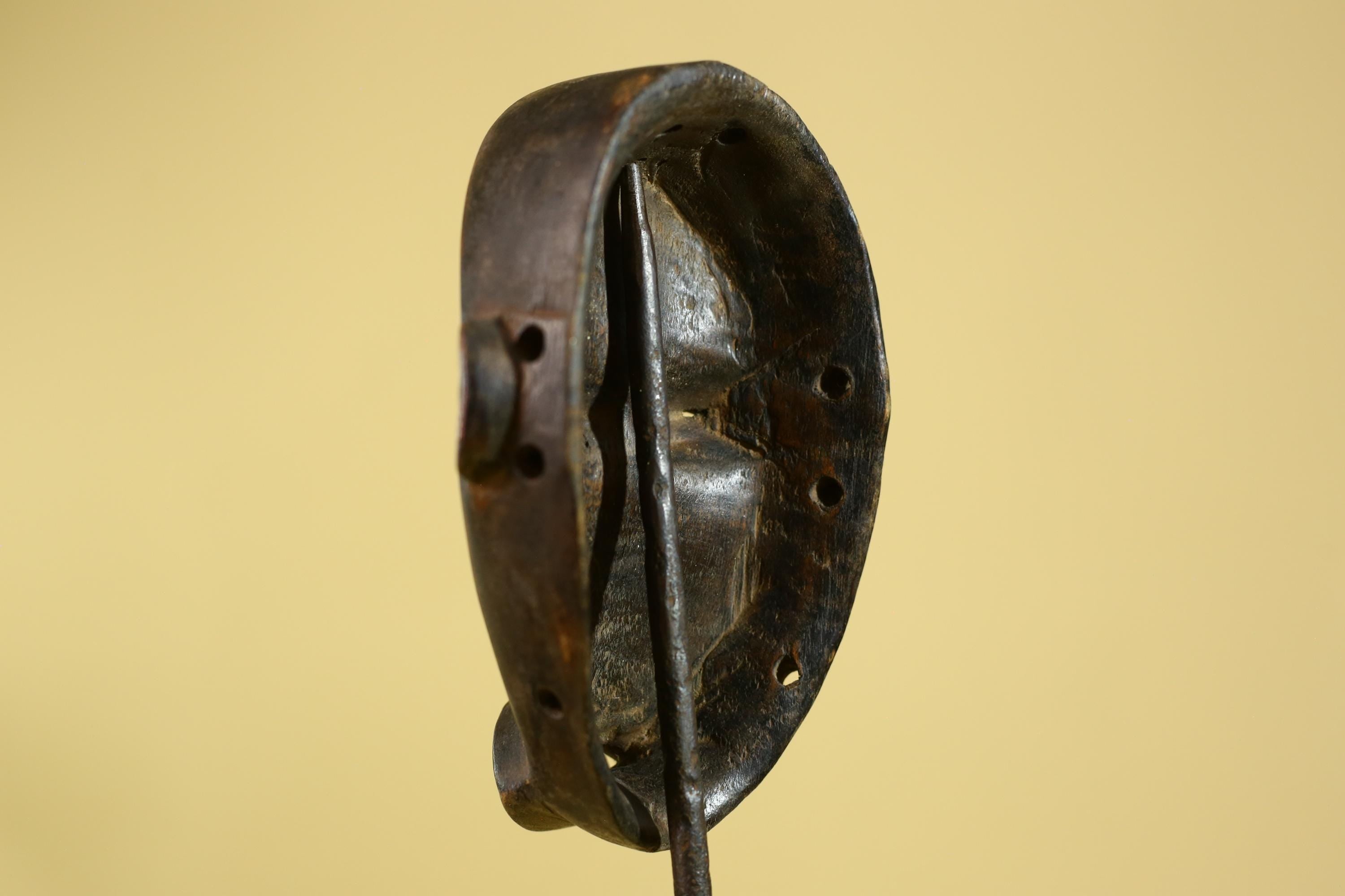 African Dan black face -Mask Hand Carved Wooden Tribal Art from Liberia-G6181