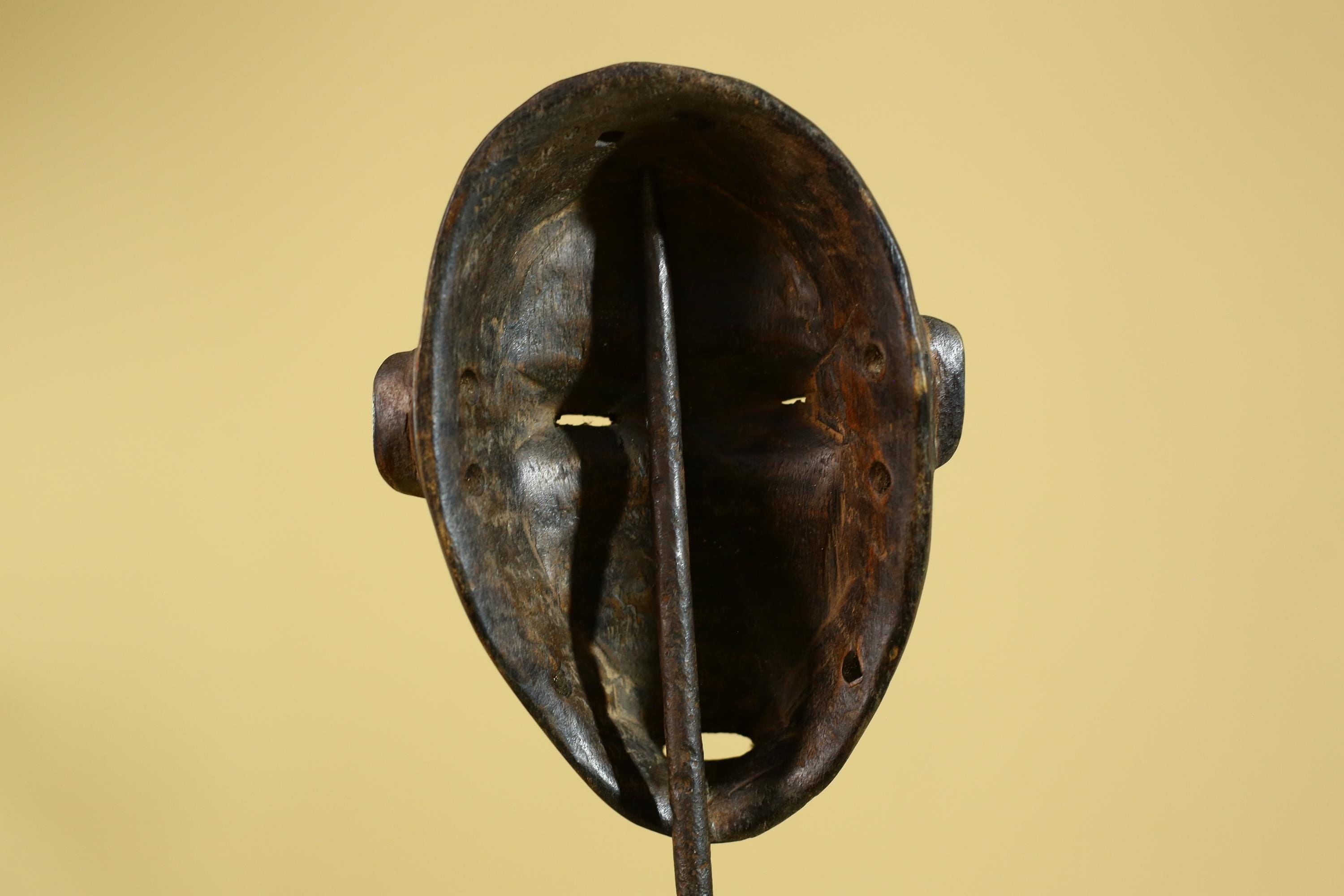 African Dan black face -Mask Hand Carved Wooden Tribal Art from Liberia-G6181