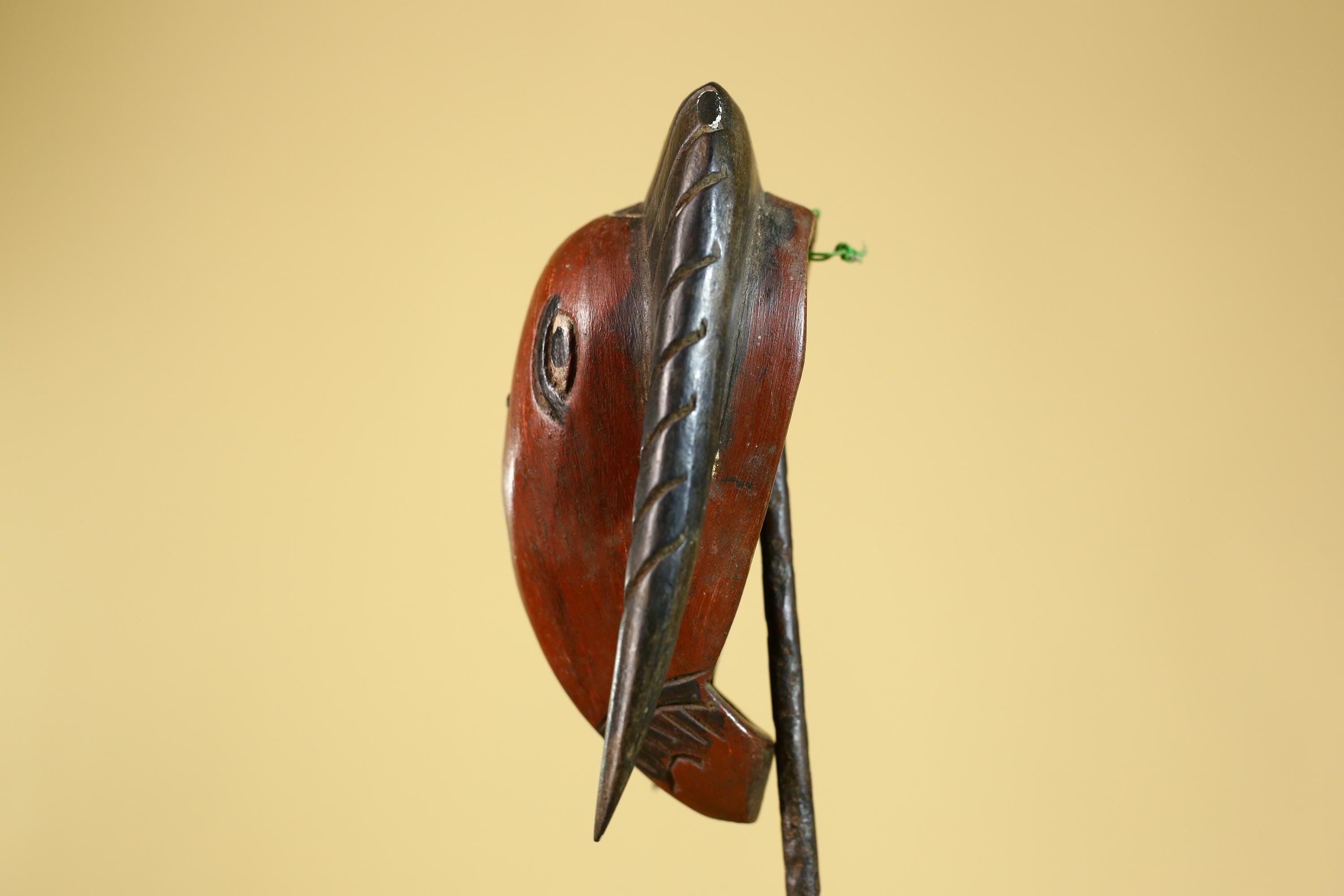 African Hand Carved Bwa Ram Mask Burkina Faso Tribal Art Sculpture-G6260