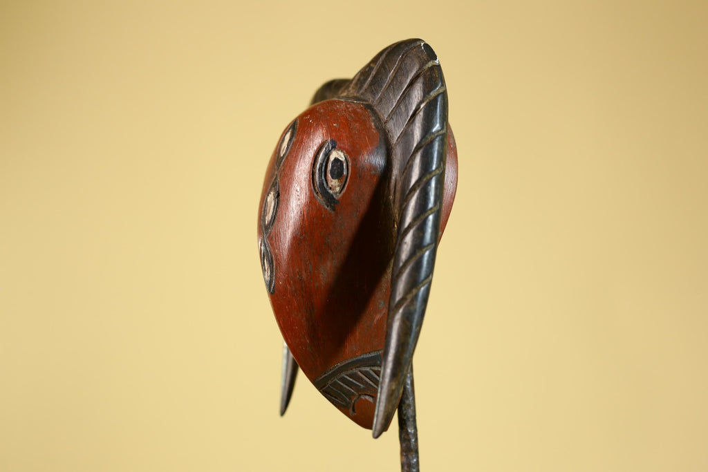African Hand Carved Bwa Ram Mask Burkina Faso Tribal Art Sculpture-G6260