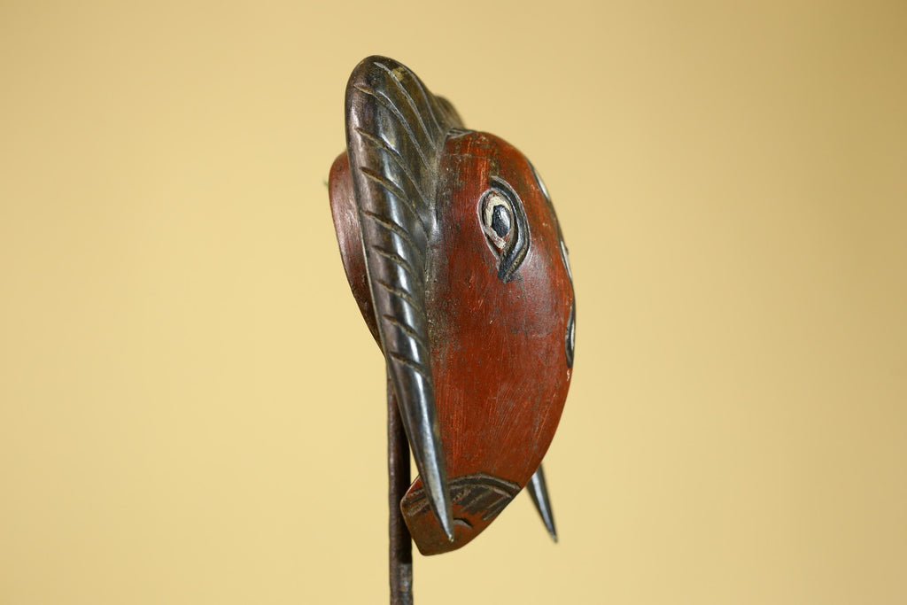 African Hand Carved Bwa Ram Mask Burkina Faso Tribal Art Sculpture-G6260