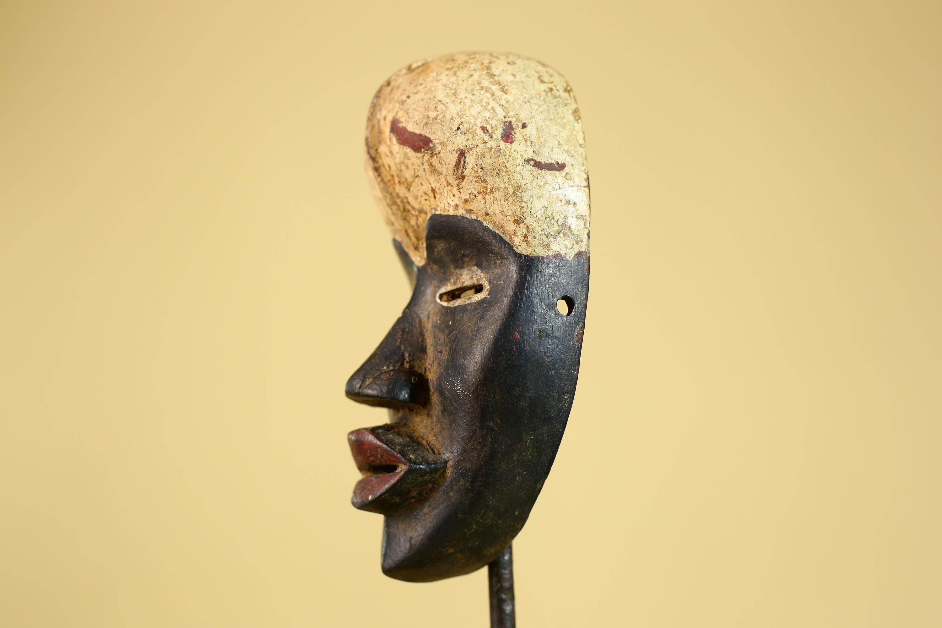 African Tribal Dan Mask Vintage Wooden African Art Hand Carved Mask-G6261