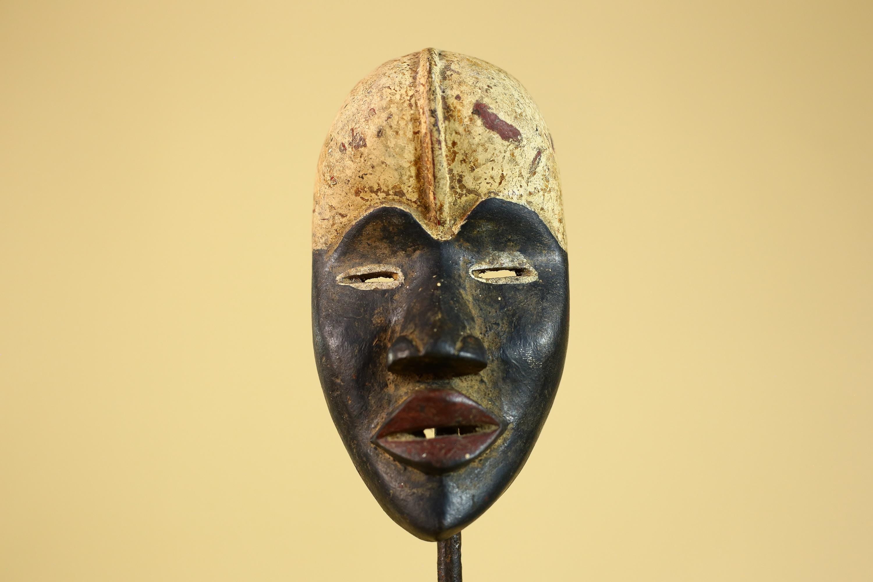 African Tribal Dan Mask Vintage Wooden African Art Hand Carved Mask-G6261