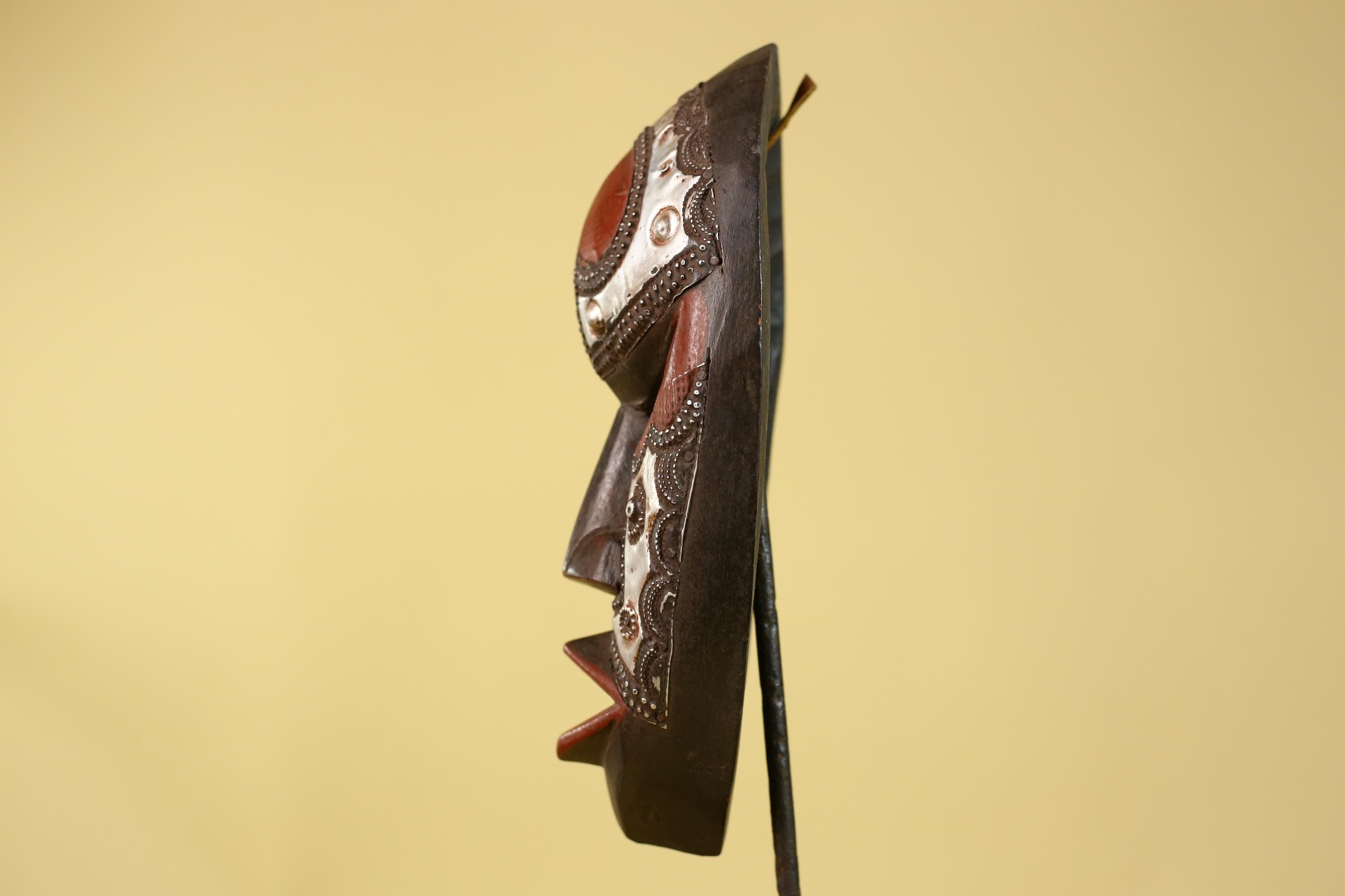 African Mask Tribal Wooden Mask- Wall Art Hand Carved Ceremonial Mask-G6201