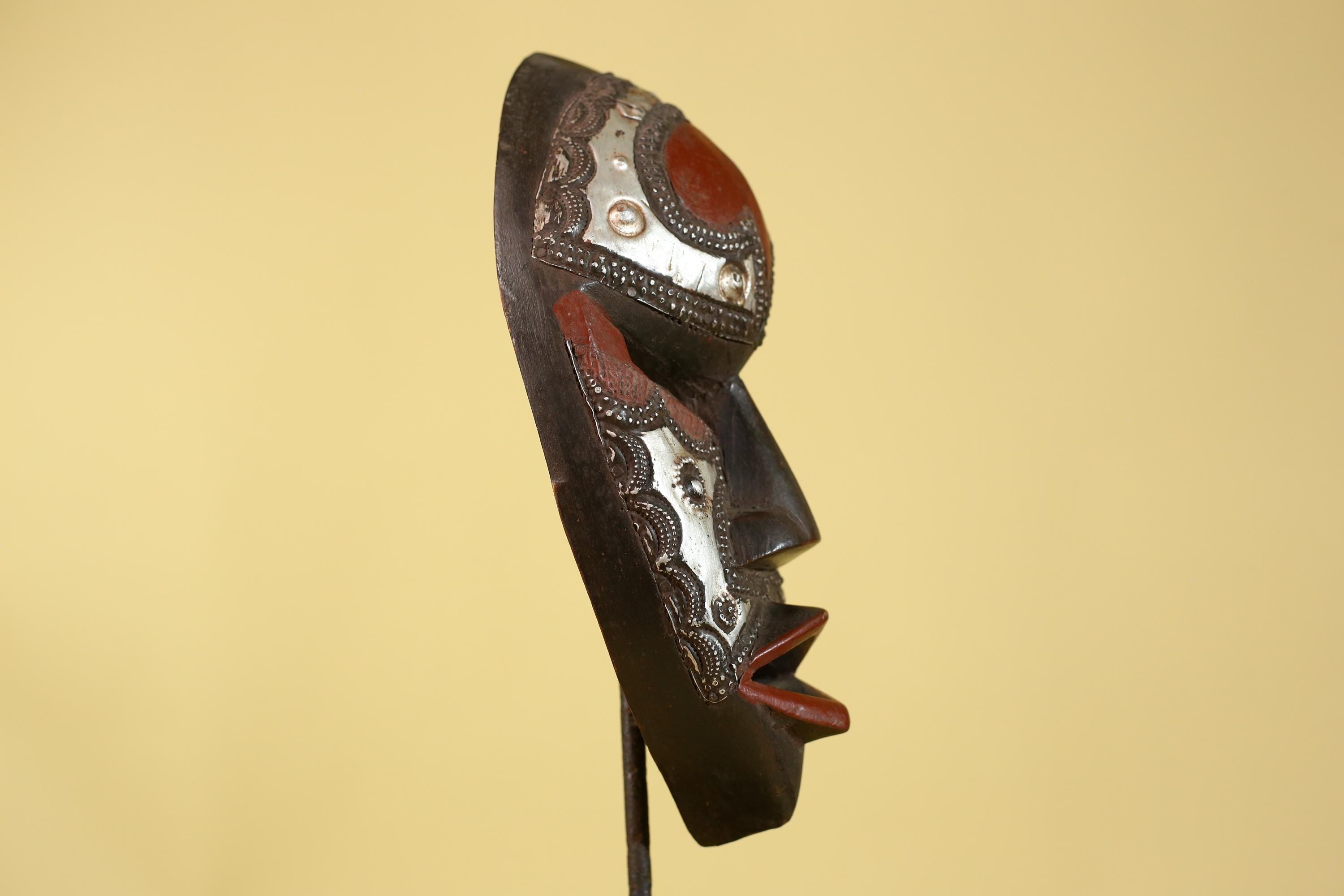 African Mask Tribal Wooden Mask- Wall Art Hand Carved Ceremonial Mask-G6201
