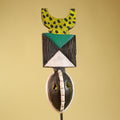 African Wood Mask, Hand Carved Bwa Plank from Burkina Faso Wall decor- G6268