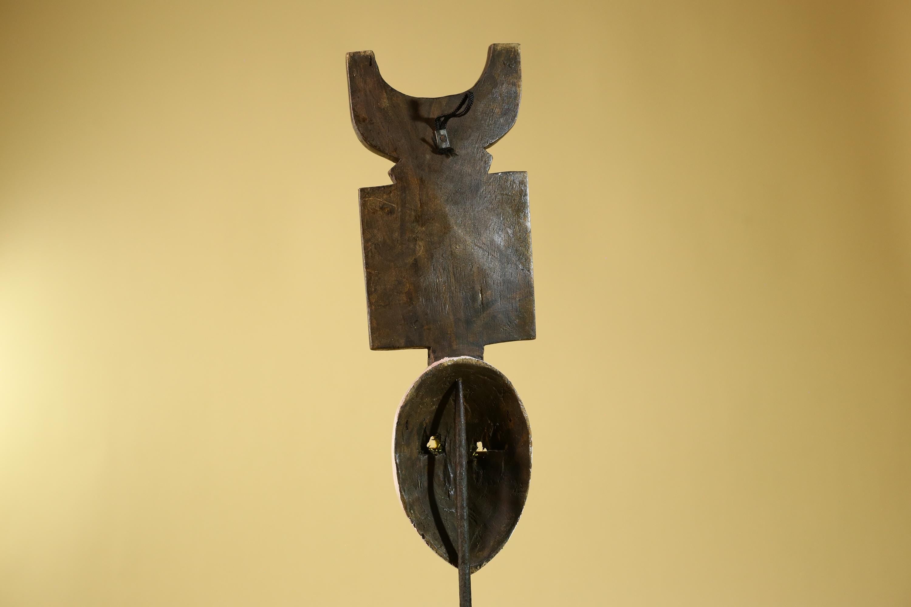 African Wood Mask, Hand Carved Bwa Plank from Burkina Faso Wall decor- G6268
