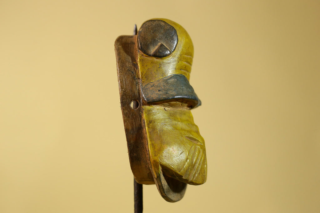 African Wooden Mask Baule Style- Tribal Mask Wall Art-G6202