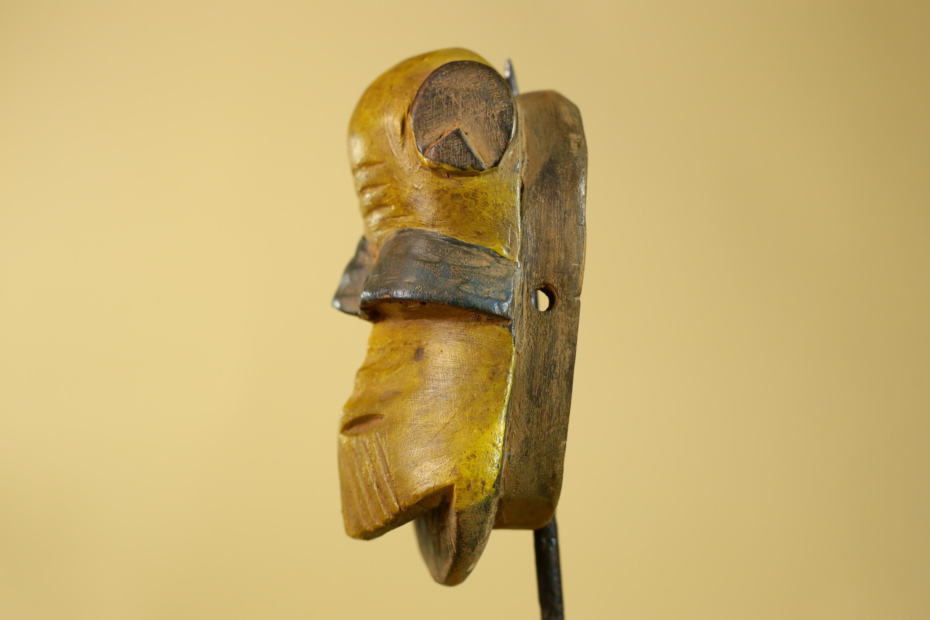 African Wooden Mask Baule Style- Tribal Mask Wall Art-G6202