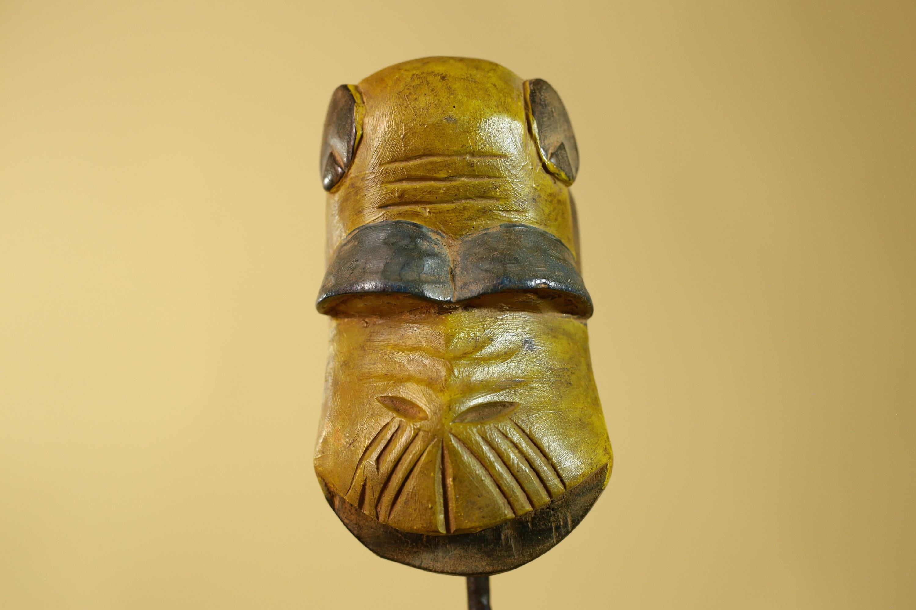 African Wooden Mask Baule Style- Tribal Mask Wall Art-G6202