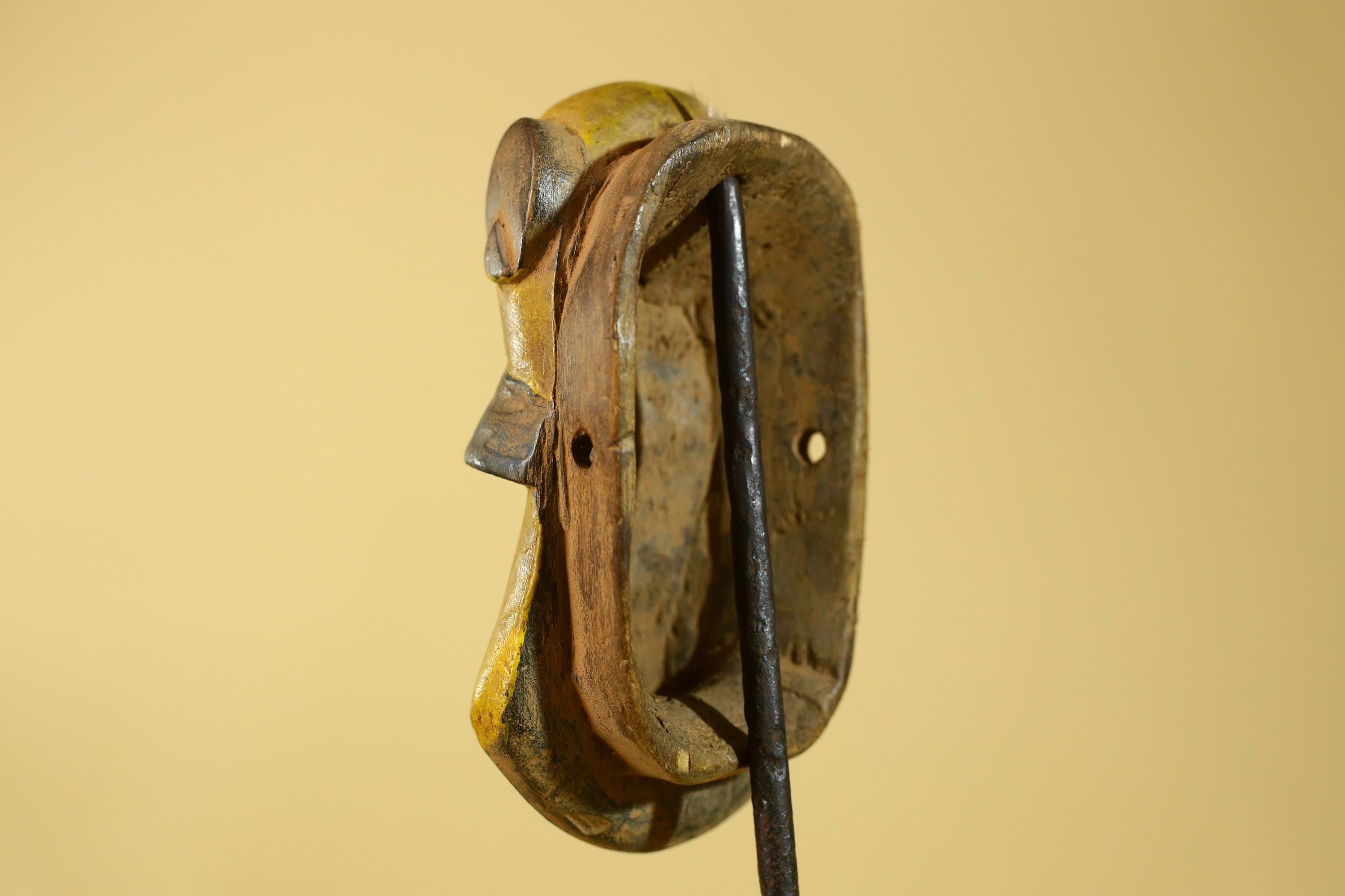 African Wooden Mask Baule Style- Tribal Mask Wall Art-G6202