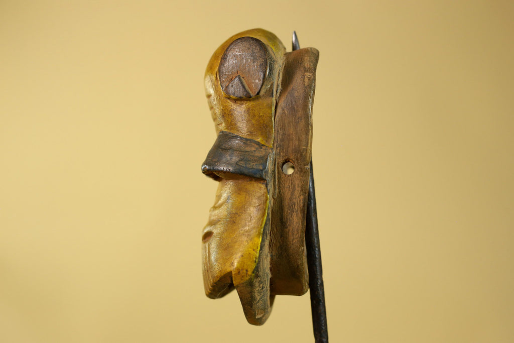 African Wooden Mask Baule Style- Tribal Mask Wall Art-G6202