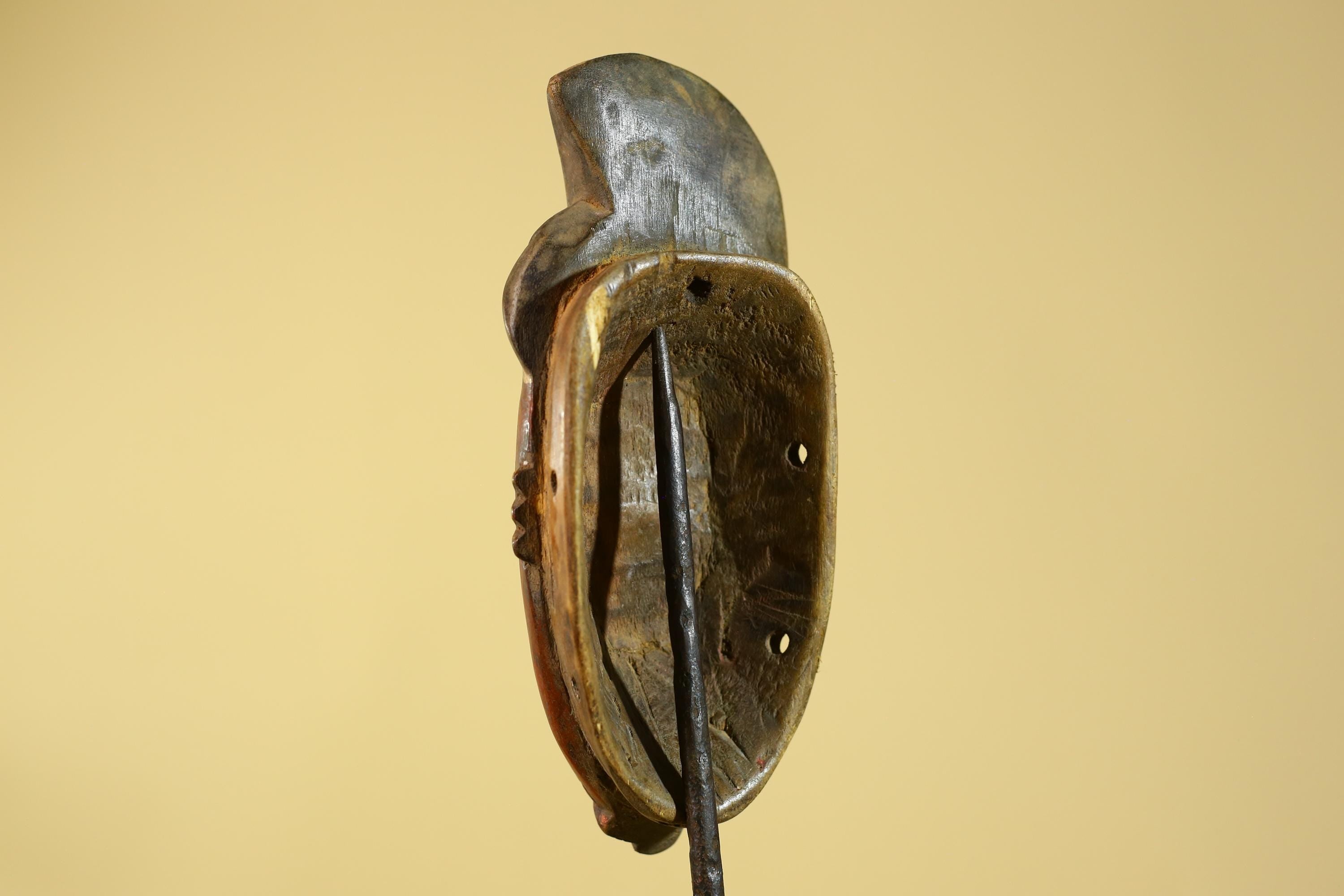 Hand Carved African Mask in Baule Style – Wooden Tribal Wall Art-G6203