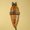 African Wooden Mask in Baule Style – Hand Carved Tribal African Art-G6204