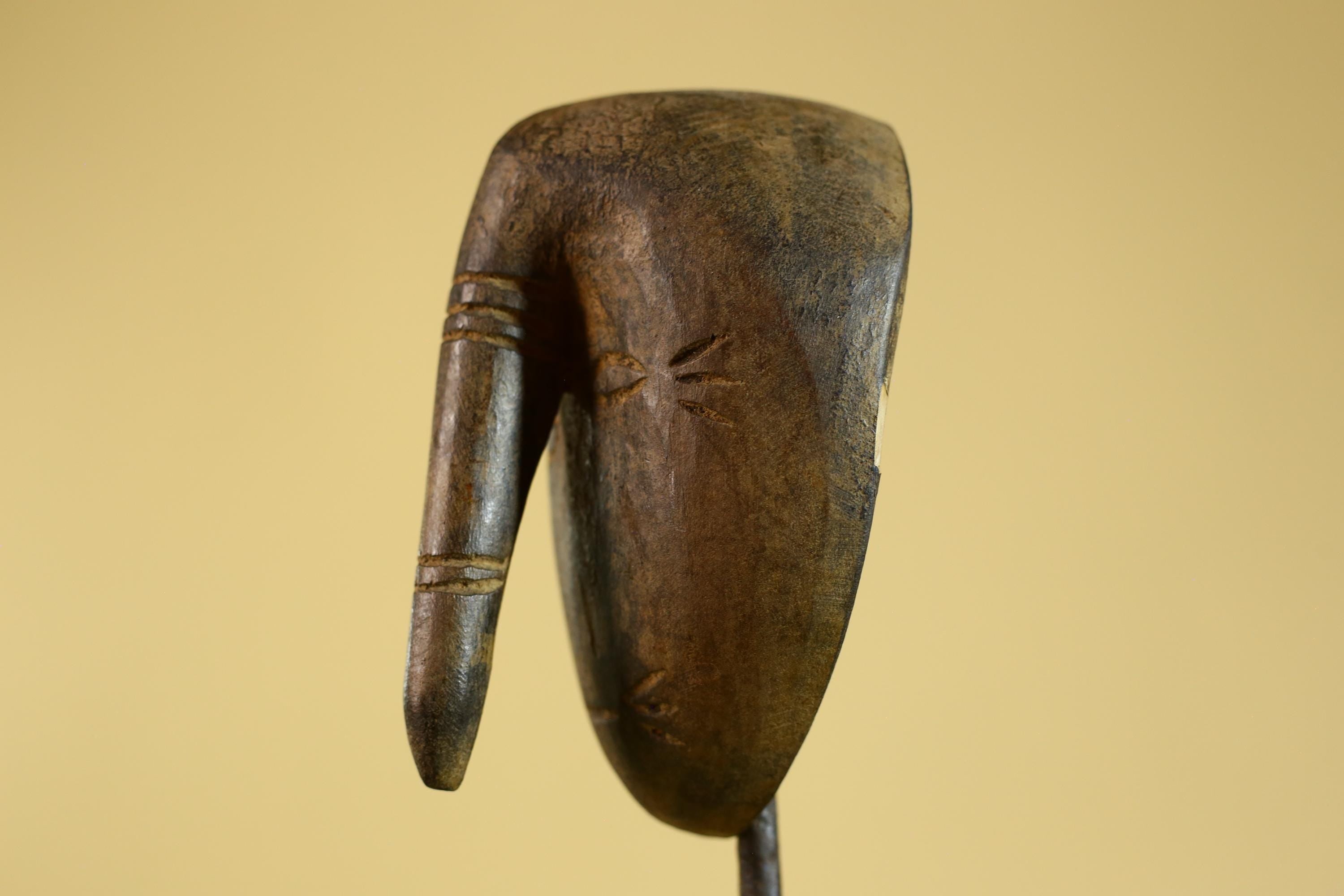 African Dan Wooden Mask with Elongated Nose – Tribal Wall Art G6271