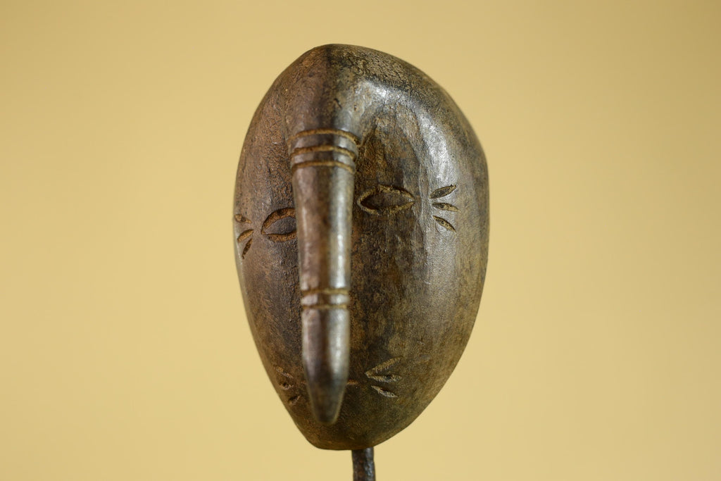 African Dan Wooden Mask with Elongated Nose – Tribal Wall Art G6271